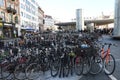 Bikes parked iat Norreport train stationCOPENAHGEN