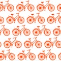 Bikes seamless pattern Royalty Free Stock Photo