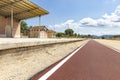 Bikeway at the abandoned train station of Manuel-Enova Royalty Free Stock Photo