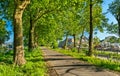 Bikeway along the Rhone - Rhine Canal in Alsace, France