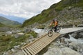 Biking in Albula Alps, Graubunden Canton, Switzerland