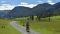 Biking around Pillersee, Kalkalpen, Tirol, Austria Royalty Free Stock Photo