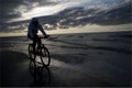 Biking on the beach