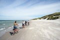 Biking on the beach Royalty Free Stock Photo