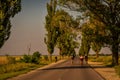 Biking in Romania Royalty Free Stock Photo