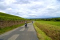 Biking in vineyards Royalty Free Stock Photo