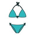 Bikini female swimsuit isolated icon