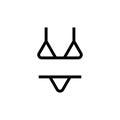 Bikini suit. Vector illustration decorative design