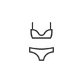 Bikini swimsuit line icon