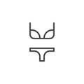 Bikini swimsuit line icon