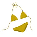 Bikini women swimsuit. Female swimwear. Flat vector illustration