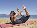 Bikram yoga dhanurasana pose