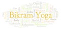 Bikram Yoga word cloud. Royalty Free Stock Photo