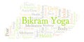 Bikram Yoga word cloud. Royalty Free Stock Photo