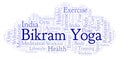 Bikram Yoga word cloud. Royalty Free Stock Photo