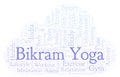 Bikram Yoga word cloud. Royalty Free Stock Photo