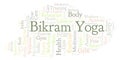 Bikram Yoga word cloud. Royalty Free Stock Photo