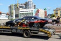 The Drag Racing car is on Professional Ukrainian Drag Racing Series Show