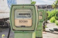 Bila Tserkva, Ukraine, August 2020: Old abandoned gas station in a truck park Royalty Free Stock Photo