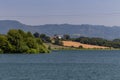 The Bilancino Lake. Lago di Bilancino, Barberino del Mugello, Florence, Italy: landscape at dawn of the picturesque lake in the