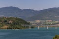 The Bilancino Lake. Lago di Bilancino, Barberino del Mugello, Florence, Italy: landscape at dawn of the picturesque lake in the