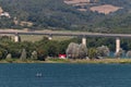 The Bilancino Lake. Lago di Bilancino, Barberino del Mugello, Florence, Italy: landscape at dawn of the picturesque lake in the