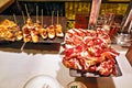 Bilbao Biscay Spain. Basque pintxo (a typical snack of the Basque Country and Navarre, \