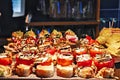 Bilbao Biscay Spain. Basque pintxo (a typical snack of the Basque Country and Navarre, \