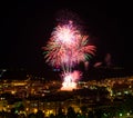 Bilbao celebrating its parties with fireworks