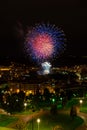 Bilbao celebrating its parties with fireworks