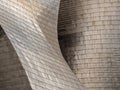 Bilbao Guggenheim museum facade detail. Spain. Royalty Free Stock Photo