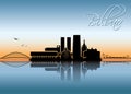 Bilbao skyline - Spain - vector illustration