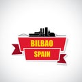 Bilbao skyline - Spain - vector illustration