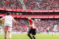 BILBAO, SPAIN - ARPIL 3: Andres Fernandez of Granada CF and Aritz Aduriz in the match between Athletic Bilbao and Granada