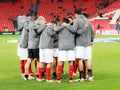 BILBAO, SPAIN - ARPIL 7: Training footballer Sevilla FC players in the match between Athletic Bilbao and Sevilla in the