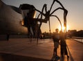 The Spider, sculpture of Louise Bourgeois titled Mamam next to the Guggenheim Museum Royalty Free Stock Photo
