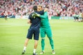 BILBAO, SPAIN - AUGUST 28: Marc-Andre ter Stegen, Barcelona goalkeeper, in the match between Athletic Bilbao and FC Barcelona, cel Royalty Free Stock Photo