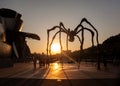 The Spider, sculpture of Louise Bourgeois titled Mamam next to the Guggenheim Museum Royalty Free Stock Photo