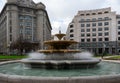 Bilbao, Spain/Europe; 29/12/18: Central fountain in Moyua Square in Bilbao, Spain