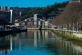 Zubizuri Bridge Puente del Campo Volantin Royalty Free Stock Photo