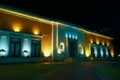 06-09-2012 Bilbao, Spain - Nocturnal Elegance: The Grand Entrance of the Bilbao Fine Arts Museum at night