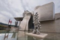 Bilbao, Spain - October 16, 2016: view of modern and contemporary art Guggenheim Museum, designed by architect Frank Gehry and in