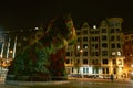 06-09-2012 Bilbao, Spain - Puppy in Bloom: Bilbao\'s Floral Canine Sculpture at night