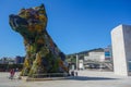 Bilbao, Spain - `The Puppy` floral sculpture outside of the Guggenheim Museum