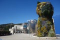 Bilbao, Spain - `The Puppy` floral sculpture outside of the Guggenheim Museum