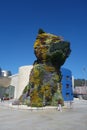 Bilbao, Spain - `The Puppy` floral sculpture outside of the Guggenheim Museum