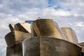 BILBAO, SPAIN - SEPTEMBER 9, 2019: Detailed view of The Guggenheim Museum in Bilbao, Biscay, Basque Country, Spain Royalty Free Stock Photo