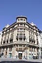 Bilbao, 13th april: Residential Houses architecture from Federico Moyua Plaza Square of Bilbao city in Basque Country of Spain Royalty Free Stock Photo