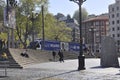 Bilbao, 13th april: Scene with Plaza Arriaga Square from Downtown of Bilbao city in Basque Country of Spain