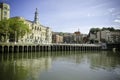 Bilbao Town Hall and iron sculpture Royalty Free Stock Photo